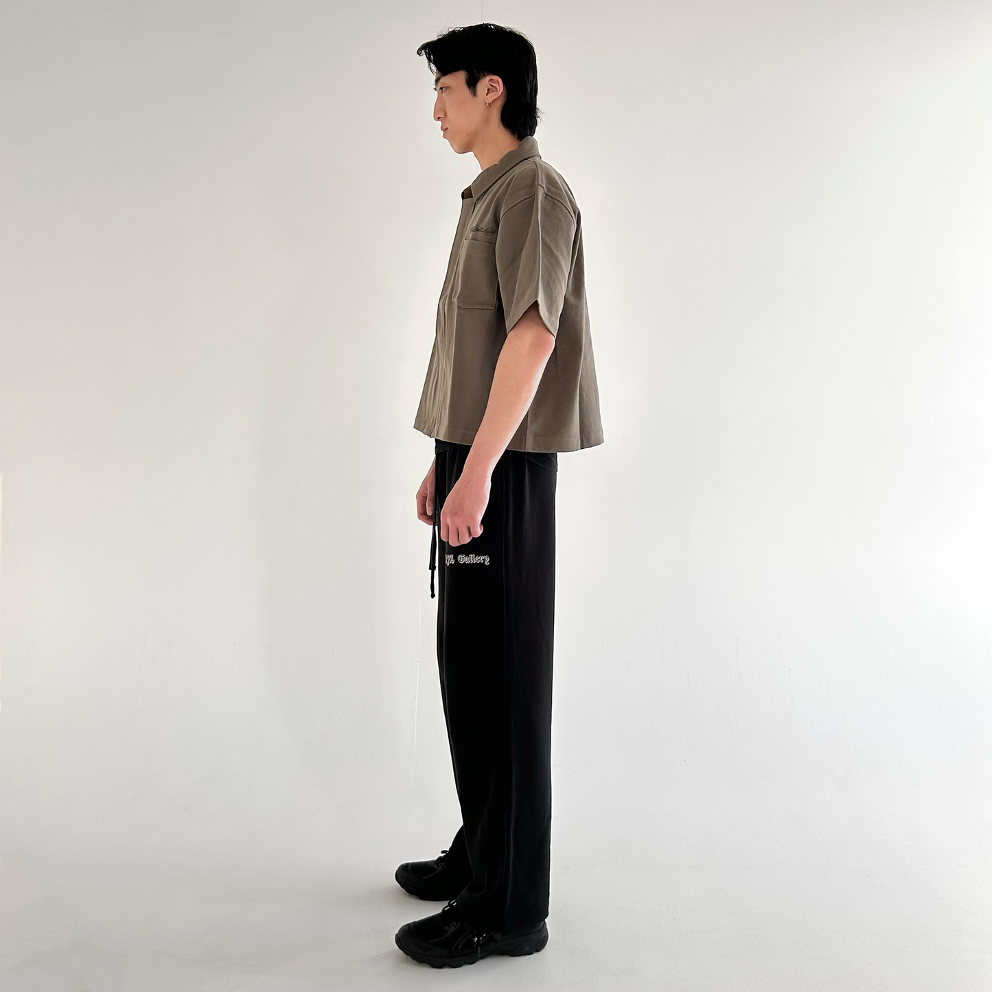 DENIM ZIP OVERSHIRT - DEEP GREEN