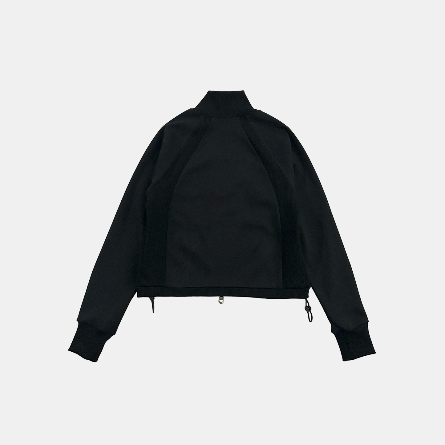 RIBBED TRACK JACKET - BLACK (WOMENS)
