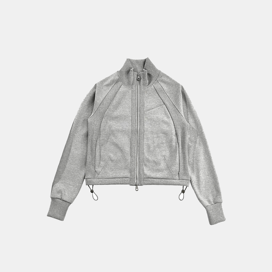 RIBBED TRACK JACKET - GREY (WOMENS)