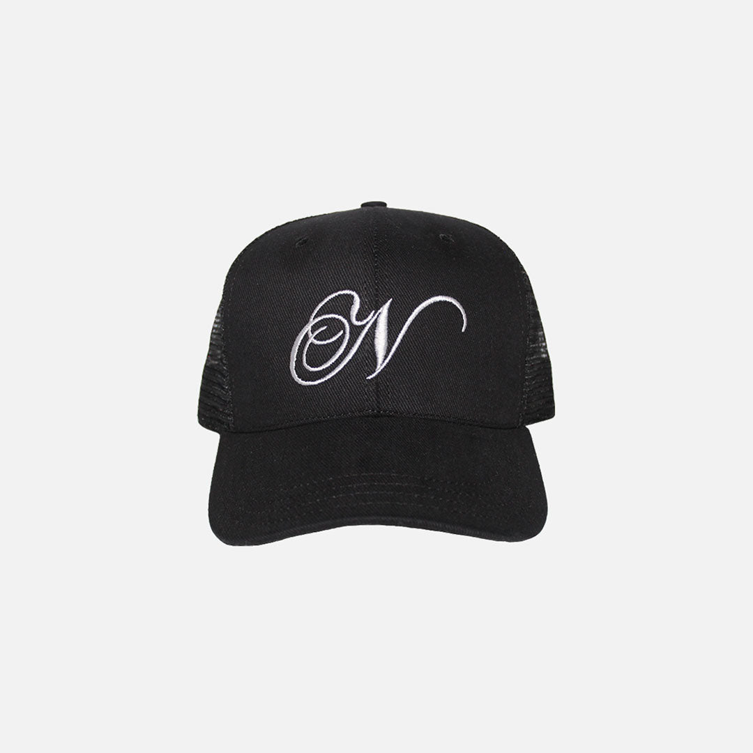 BLACK MESHBACK DENIM CAP