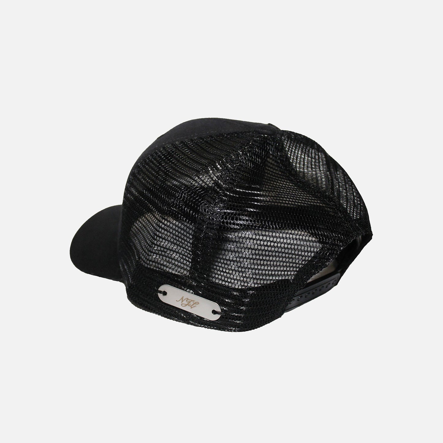 BLACK MESHBACK DENIM CAP