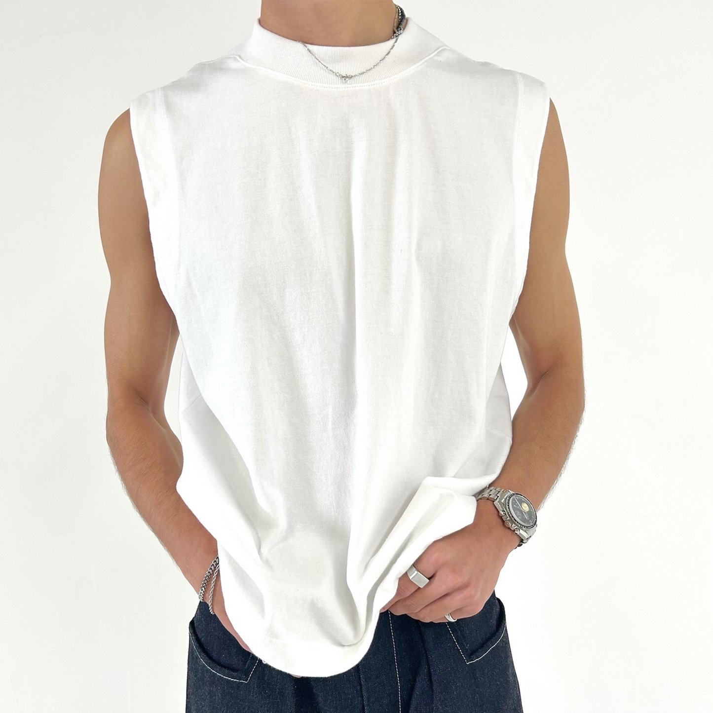 JERSEY VEST - WHITE