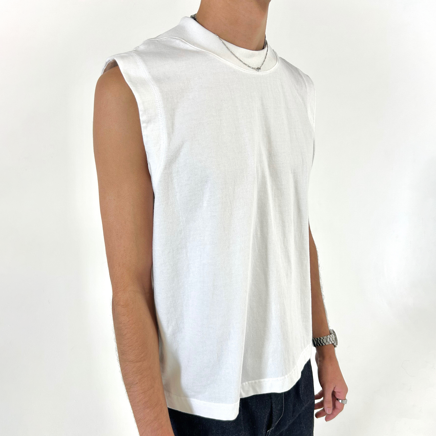 JERSEY VEST - WHITE